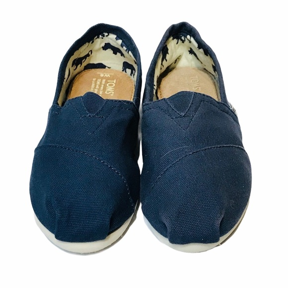 Toms classic‎ canvas slip on navy size 6 women’s - Picture 1 of 7